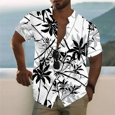Havaju vīriešu T-krekls 3d Printed Beach Coconut Tree Krekli vīriešiem 5xl Īsām piedurknēm Modes Topi T-krekls Vīriešu Blūze Camisa
