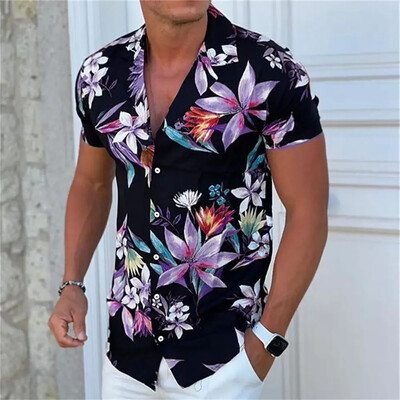Havaju vīriešu T-krekls 3d Printed Beach Coconut Tree Krekli vīriešiem 5xl Īsām piedurknēm Modes Topi T-krekls Vīriešu Blūze Camisa