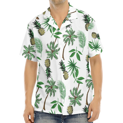 Vīriešu kreklu raksta krekls apdrukāts krekls āra ielas apģērbs ar īsām piedurknēm lielizmēra modes ielas apģērbu dizainers