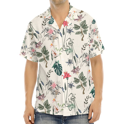 Vīriešu kreklu raksta krekls apdrukāts krekls āra ielas apģērbs ar īsām piedurknēm lielizmēra modes ielas apģērbu dizainers