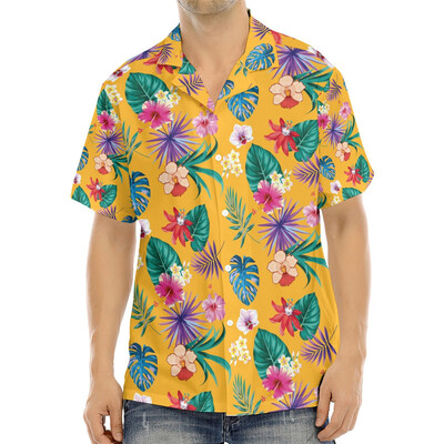 Vīriešu kreklu raksta krekls apdrukāts krekls āra ielas apģērbs ar īsām piedurknēm lielizmēra modes ielas apģērbu dizainers