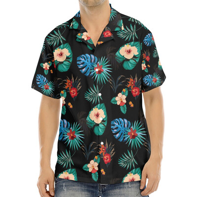 Vīriešu kreklu raksta krekls apdrukāts krekls āra ielas apģērbs ar īsām piedurknēm lielizmēra modes ielas apģērbu dizainers