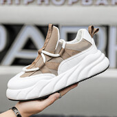 Nauja Trend Batai storu padu Duonos batai Vyriški laisvalaikio batai Neslystantys bėgimo platforma sportiniai batai Patogūs studentų stalo batai sportiniai batai