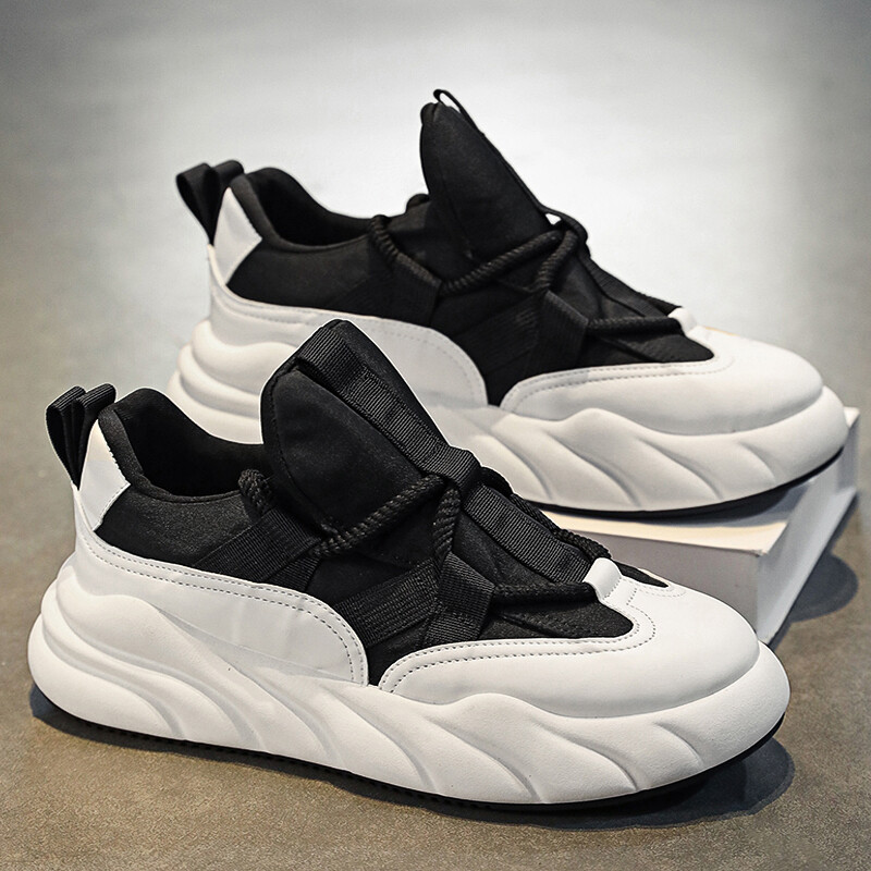 Nauja Trend Batai storu padu Duonos batai Vyriški laisvalaikio batai Neslystantys bėgimo platforma sportiniai batai Patogūs studentų stalo batai sportiniai batai