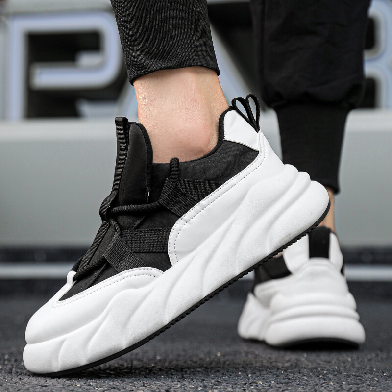 Nauja Trend Batai storu padu Duonos batai Vyriški laisvalaikio batai Neslystantys bėgimo platforma sportiniai batai Patogūs studentų stalo batai sportiniai batai