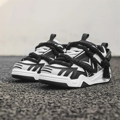 Sportiniai bateliai Vyriški sportiniai bateliai Oranžiniai stambūs sportbačiai Moteriški laisvalaikio teniso bateliai plius dydis 41 42 Retro stiliaus sportiniai bateliai moteriški