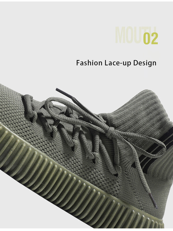 Firminiai kvėpuojantys bėgimo bateliai vyrams, pavasariniai megzti didelio dydžio tenisiniai batai Desgienr šoniniai suvarstomi aukštakulniai batai