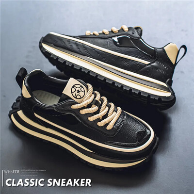 Laisvalaikio Sneaker Loafers Vyriški sportbačiai Vyriški Sneaker Batai Stora apačia Vyriški Sportui ir Laisvalaikiui Minkšti ir patogūs neslystantys