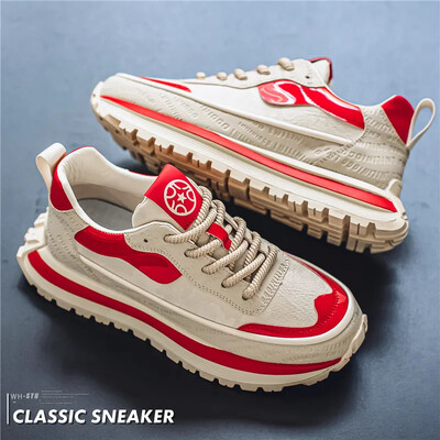 Laisvalaikio Sneaker Loafers Vyriški sportbačiai Vyriški Sneaker Batai Stora apačia Vyriški Sportui ir Laisvalaikiui Minkšti ir patogūs neslystantys