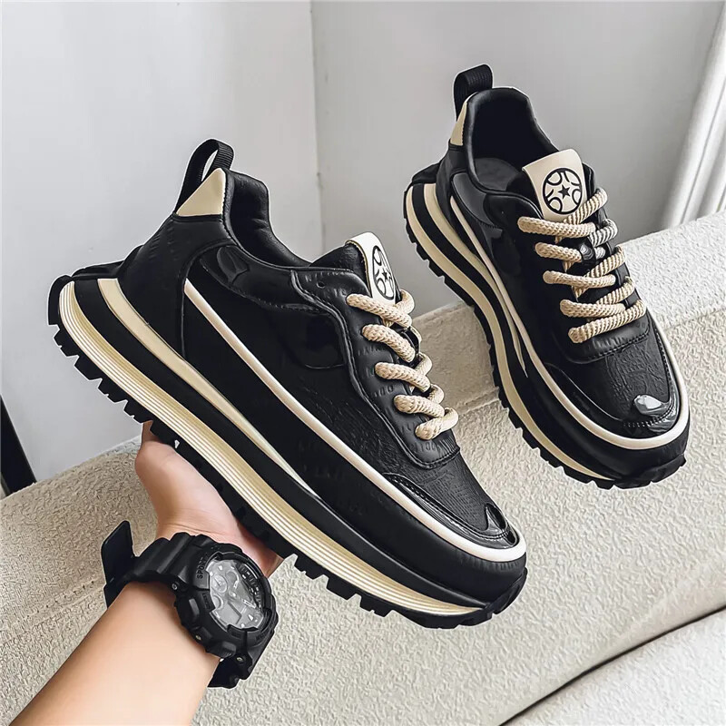 Laisvalaikio Sneaker Loafers Vyriški sportbačiai Vyriški Sneaker Batai Stora apačia Vyriški Sportui ir Laisvalaikiui Minkšti ir patogūs neslystantys