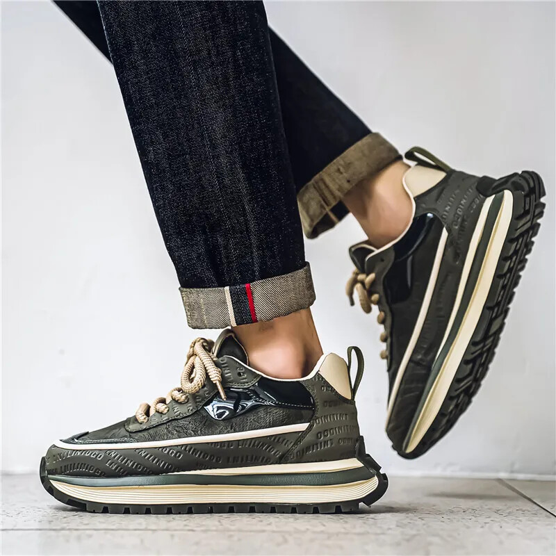 Laisvalaikio Sneaker Loafers Vyriški sportbačiai Vyriški Sneaker Batai Stora apačia Vyriški Sportui ir Laisvalaikiui Minkšti ir patogūs neslystantys