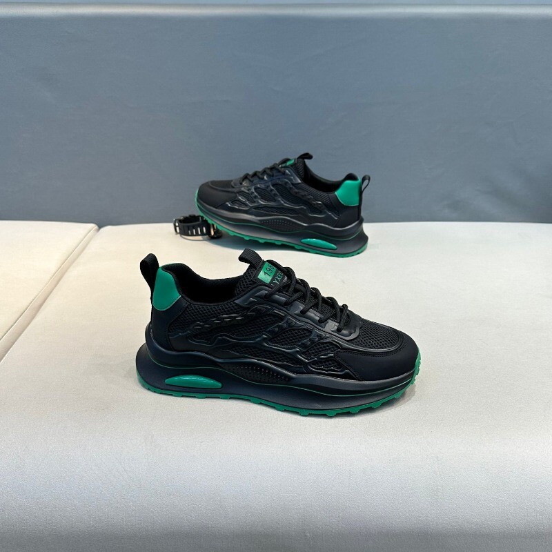 Vyriški bėgimo bateliai 2024 m. Nauji suvarstomi kvėpuojantys vyriški laisvalaikio sportbačiai Aukštos kokybės, patogūs, minkšta apačia, aukštį didinantys batai