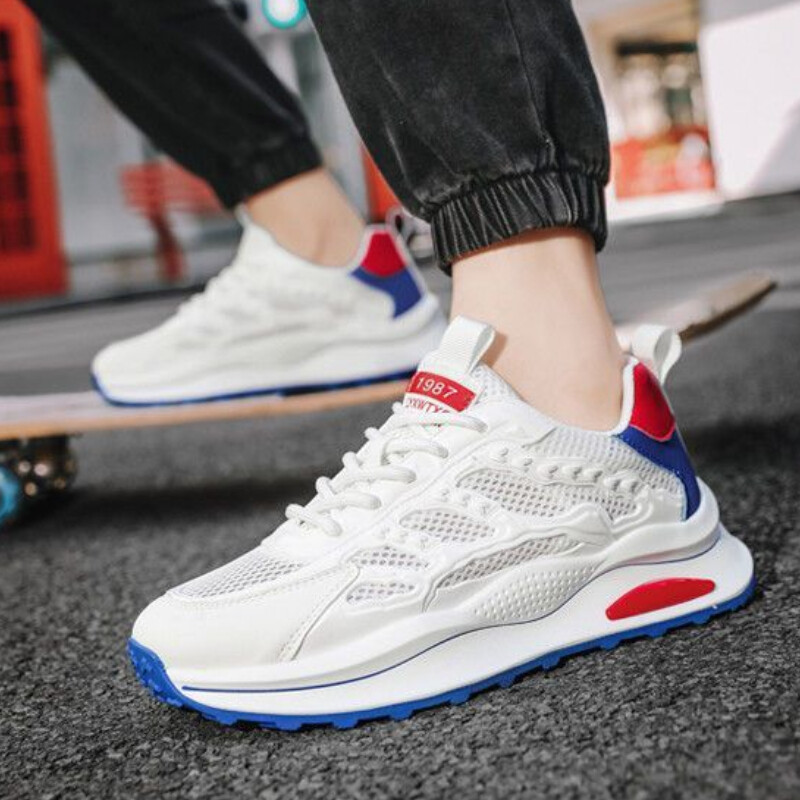 Vyriški bėgimo bateliai 2024 m. Nauji suvarstomi kvėpuojantys vyriški laisvalaikio sportbačiai Aukštos kokybės, patogūs, minkšta apačia, aukštį didinantys batai