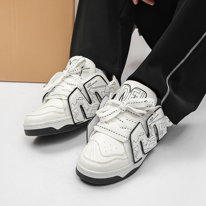 Prabangūs vyriški batai Nauji stambūs, vulkanizuoti punk batai, vyriški, geros kokybės gatvės stiliaus sportiniai bėgimo sportiniai bateliai