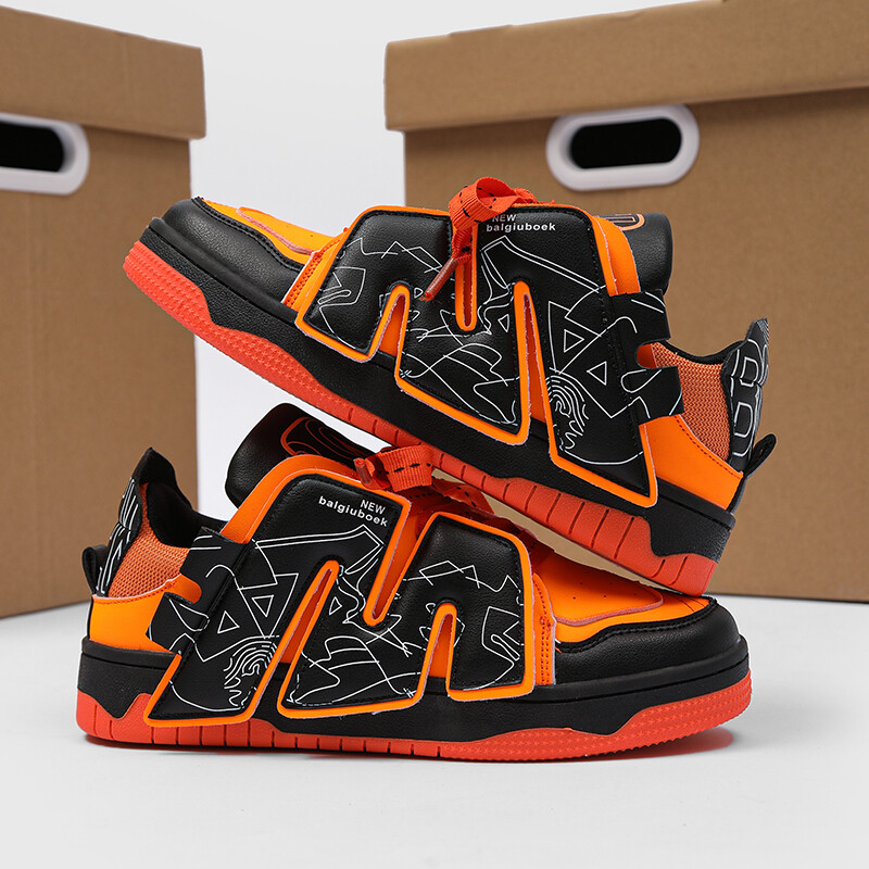 Prabangūs vyriški batai Nauji stambūs, vulkanizuoti punk batai, vyriški, geros kokybės gatvės stiliaus sportiniai bėgimo sportiniai bateliai