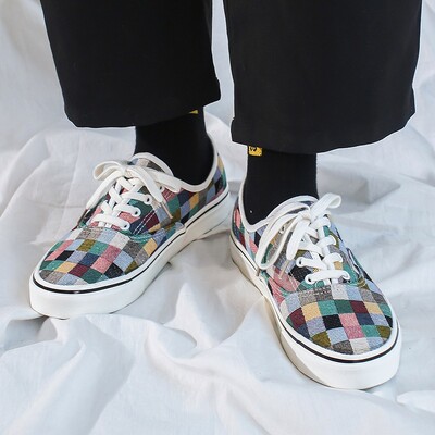 Vyriški, moteriški, drobiniai batai, mišrių spalvų sportiniai bateliai, čiuožimo batai, laisvalaikio plokštuma Patogi žema vulkanizuota vaikščiojimo avalynė