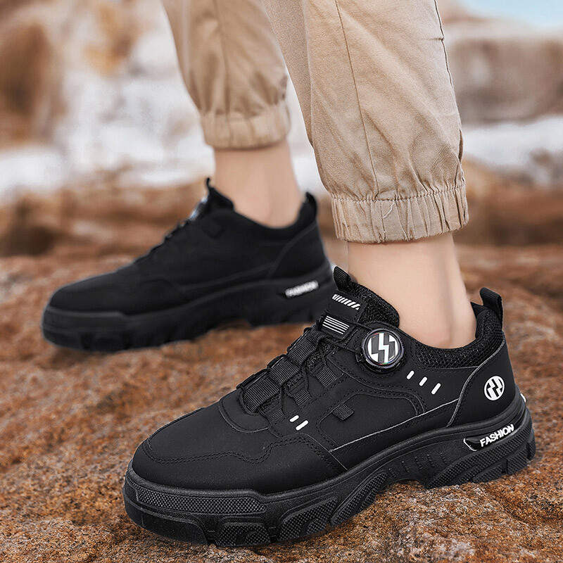 Rudens vīriešu kedas Jauni elpojoši darba apģērbi kurpes Moderni biezas zoles apavi pret slīdēšanu balti ikdienas skeitborda apavi potīšu zābaki