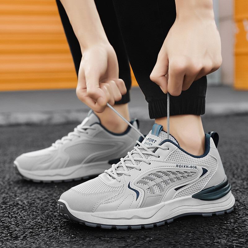 Vyriški tinkliniai storu padu laisvalaikio batai universalūs keturių sezonų batai tėčiui minkštu padu patogūs neslystantys lauko batai vaikščioti studentams