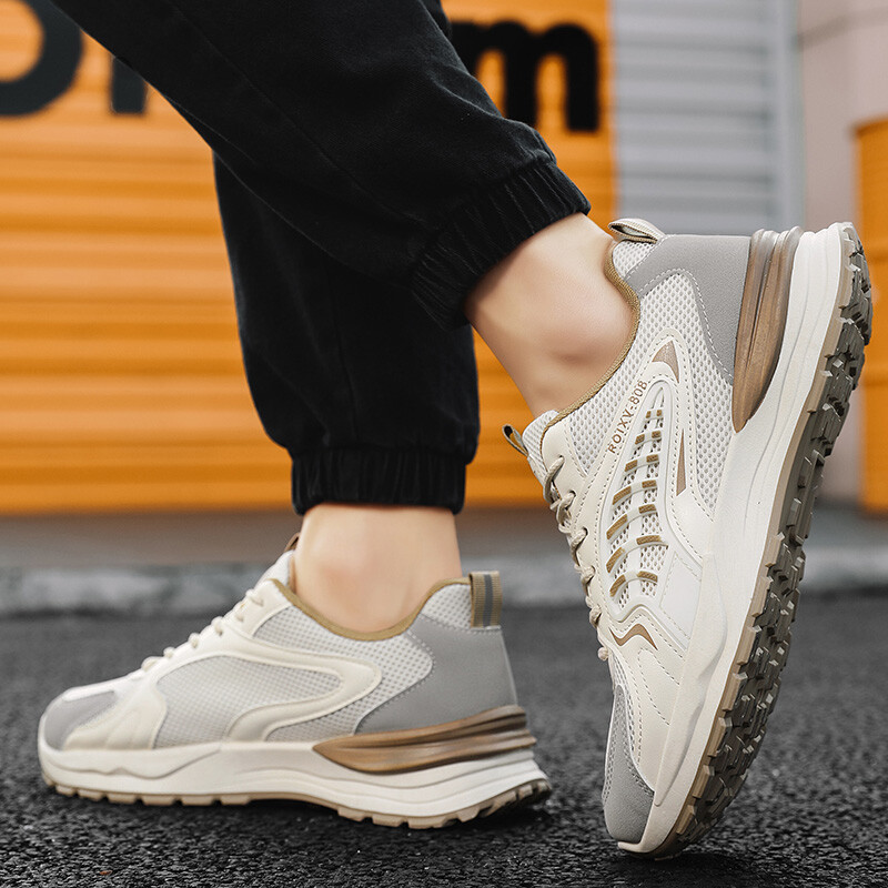 Vyriški tinkliniai storu padu laisvalaikio batai universalūs keturių sezonų batai tėčiui minkštu padu patogūs neslystantys lauko batai vaikščioti studentams