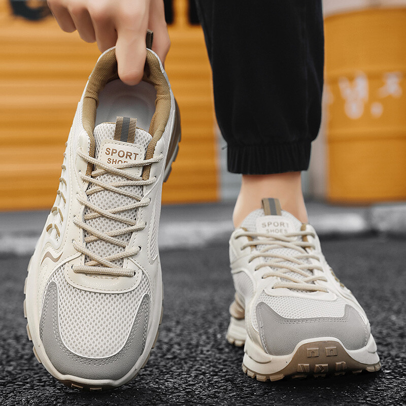 Vyriški tinkliniai storu padu laisvalaikio batai universalūs keturių sezonų batai tėčiui minkštu padu patogūs neslystantys lauko batai vaikščioti studentams