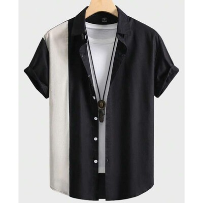 Lihtsad särgid meestele 3D triibuga trükitud meesterõivad, lahtised, suured ja õitsevad vabaaja lühikeste varrukatega tänavatopsid