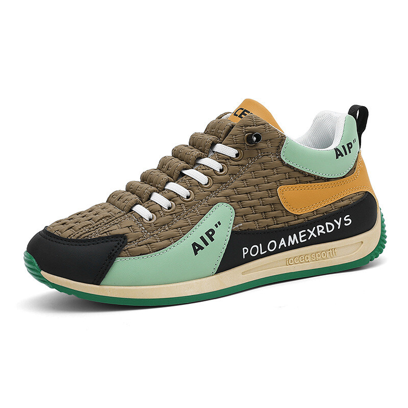 Lengvi neslystantys prabangūs prekės ženklo vyriški sportbačiai, vyriški sportbačiai, stambūs sportbačiai, 2024 m. mada.