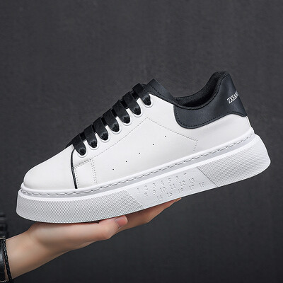 White Board Kingad Meeste hingavad vabaaja nööriga uisukingad Tudengite trendikad jalanõud Spordijalatsid Jooksujalatsid Jalutusjalatsid