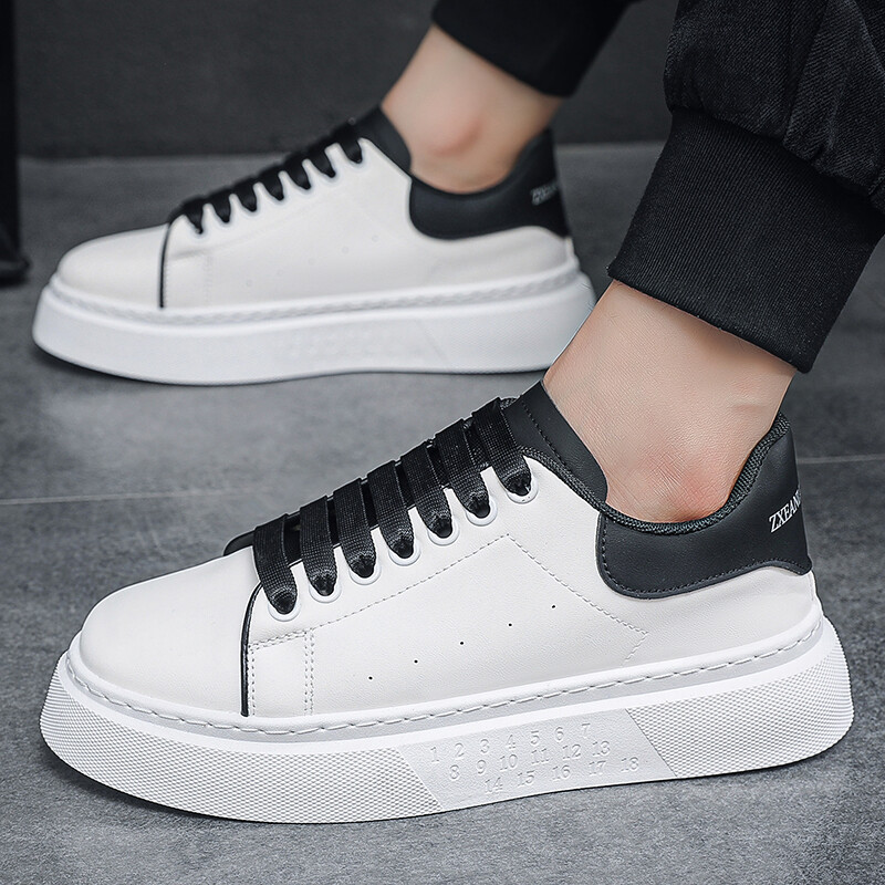 White Board Kingad Meeste hingavad vabaaja nööriga uisukingad Tudengite trendikad jalanõud Spordijalatsid Jooksujalatsid Jalutusjalatsid