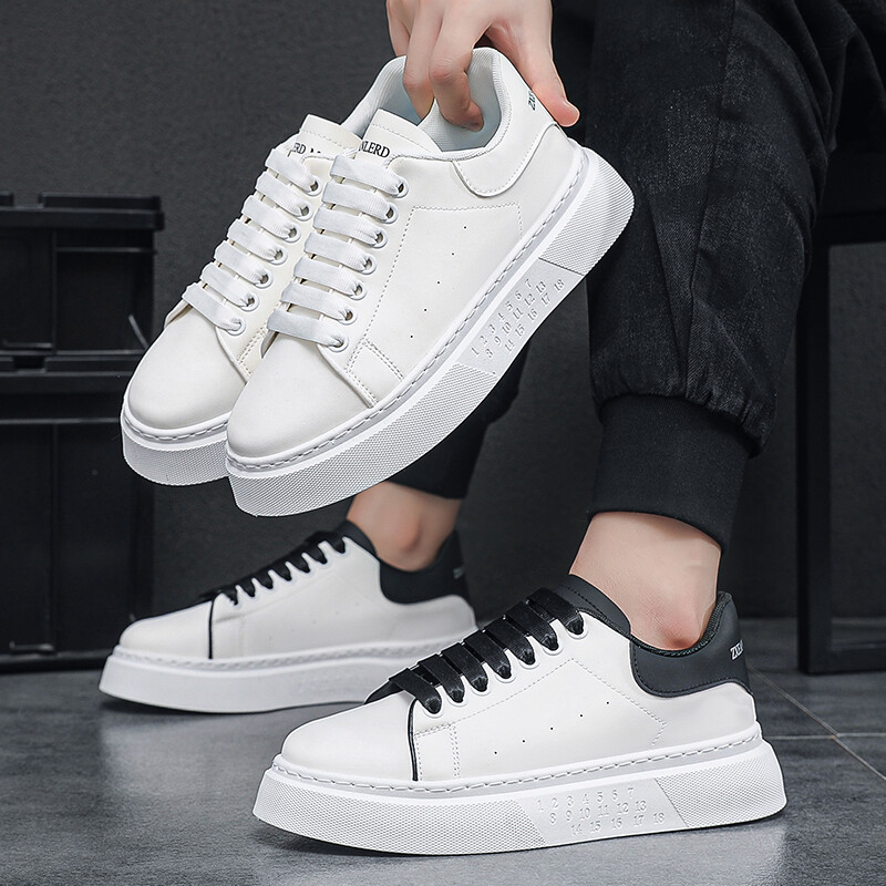 White Board Kingad Meeste hingavad vabaaja nööriga uisukingad Tudengite trendikad jalanõud Spordijalatsid Jooksujalatsid Jalutusjalatsid