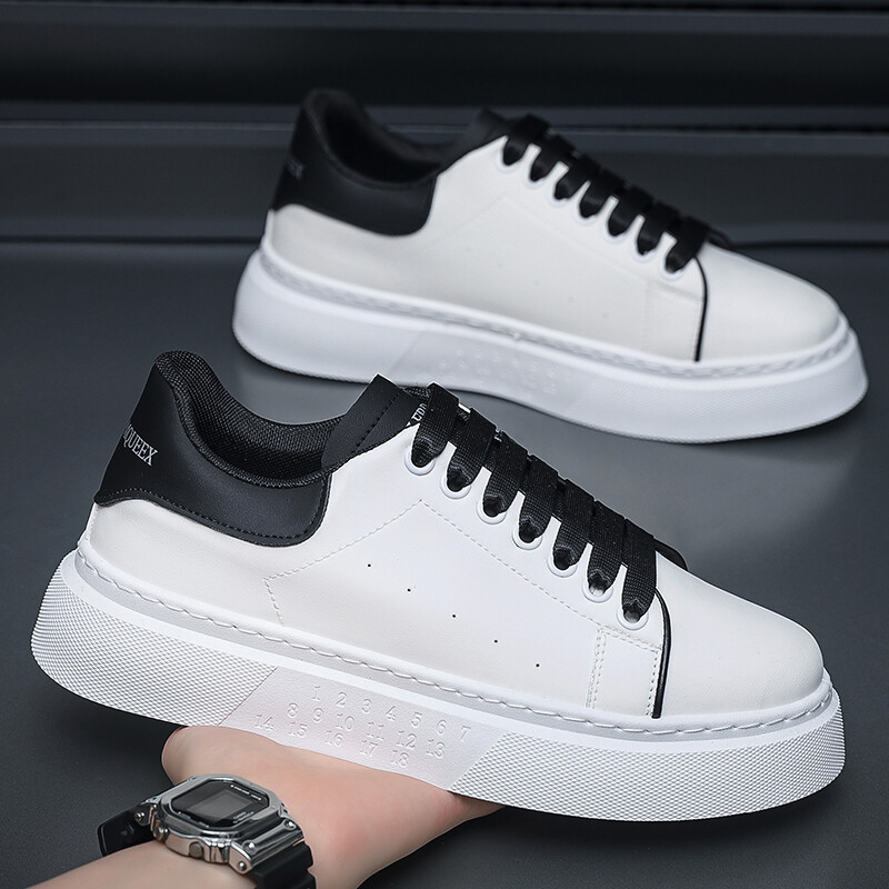 White Board Kingad Meeste hingavad vabaaja nööriga uisukingad Tudengite trendikad jalanõud Spordijalatsid Jooksujalatsid Jalutusjalatsid