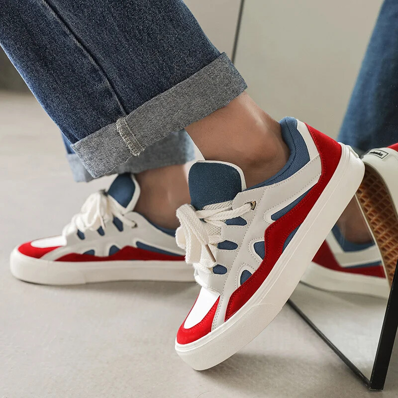 Madingi šviesą atspindintys riedlenčių sportbačiai Vyriški mėlyna platforma Vyriški batai riedlenčių sportui Neslystantys gatvės apranga Laisvalaikio sportiniai batai moterims