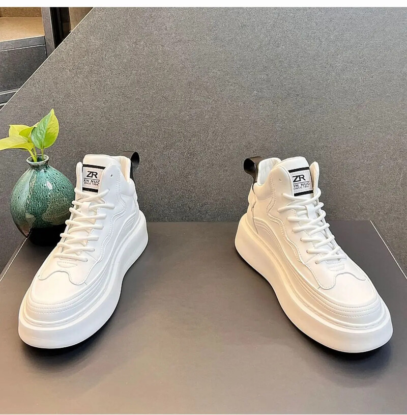 Luksusa pavasara rudens augstas zoles biezas zoles ērti ikdienas galda apavi 2024. gada elpojoši vīriešu āra skriešanas un sporta apavi