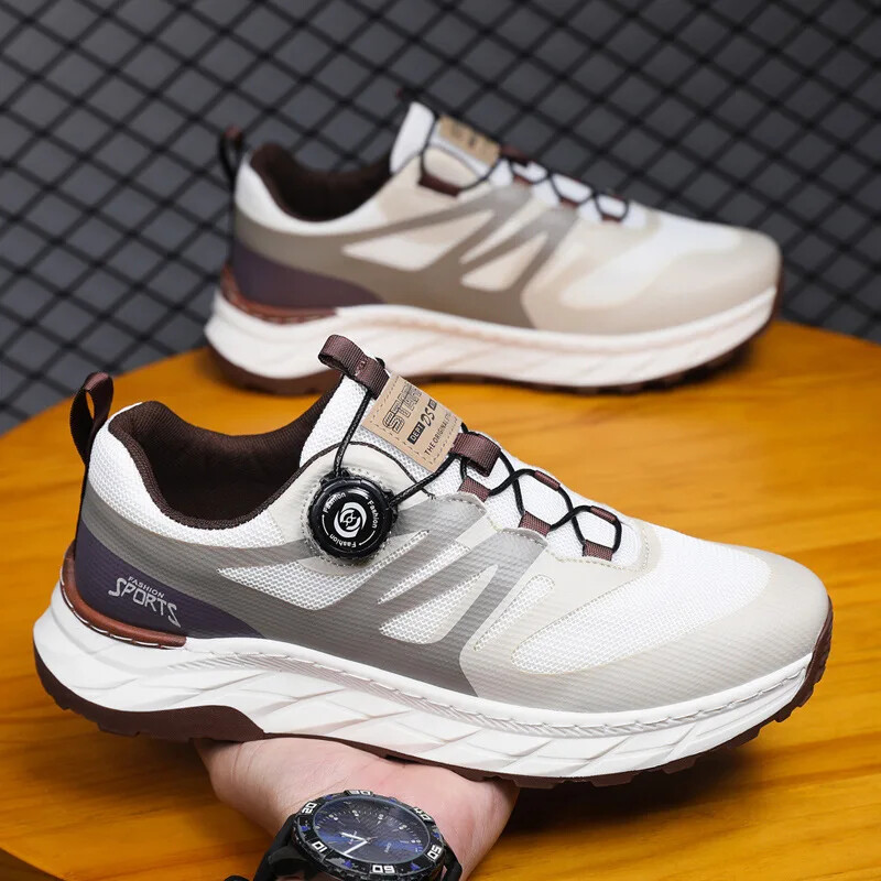 2024. aasta uued hingavad libisemisvastased mugavad vabaajaspordijalatsid pöörleva nupuga ülikerged välijooksujalatsid