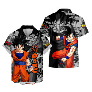 Vīriešu japāņu ikdienas krekls vasaras drēbes Navy Blue Monkey D. Luffy Lucy Dressrosa One Piece Button Up Havaju krekls