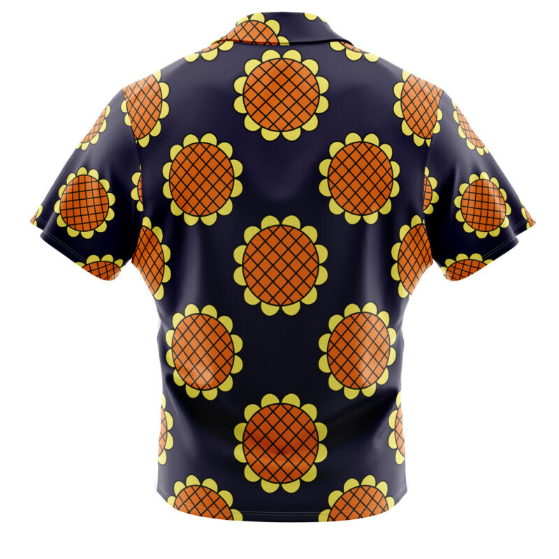 Meeste Jaapani vabaajasärk suveriided Meresinine Monkey D. Luffy Lucy Dressrosa One Piece Button Up Hawaii särk