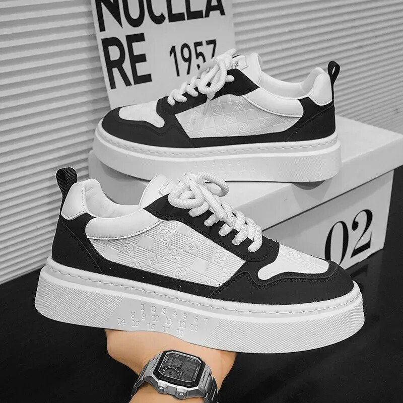 Nauja korėjietiška versija, spausdinta, vyriški batai riedlenčių sportui, vyriški, madingi, pralaidumo didinimo platforma, balti batai sportiniai laisvalaikio batai