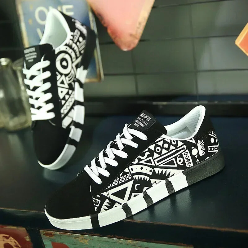 Vīriešu skeitborda apavi Plakanas kedas Audekla apavi vīriešiem ikdienas sportam, nodilumizturīgi, elpojoši, moderni vīriešu kedas