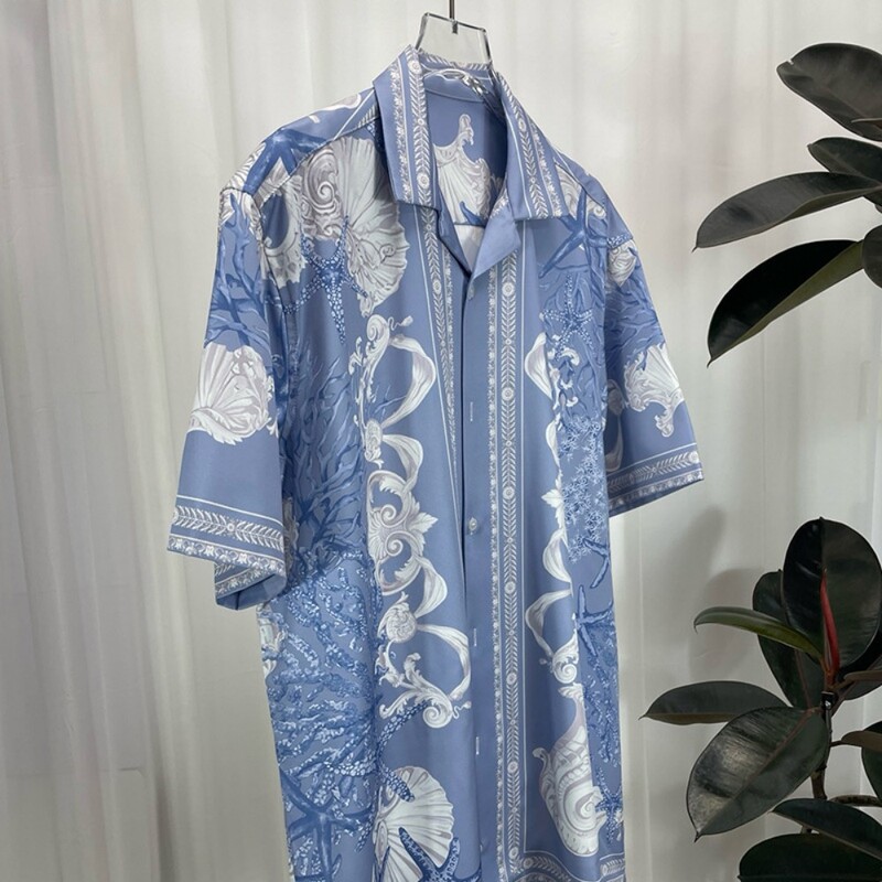 2024 kevad ja suvi uus mood vabaaja mood noorte reisimine ja ostlemine populaarsed digitrükk meeste lühikeste varrukatega särgid