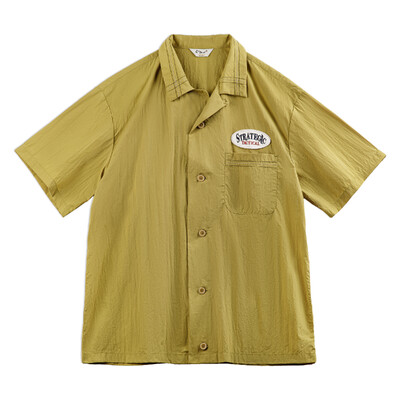 Maden Casual Oversize krekls bez gludekļa, īsām piedurknēm vienrindas atloks vienkrāsains vīriešu vasaras krekls