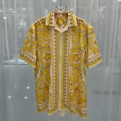 2024 kevad uus mood noorte populaarne vabaaja digitrükiga meeste lühikeste varrukatega särk