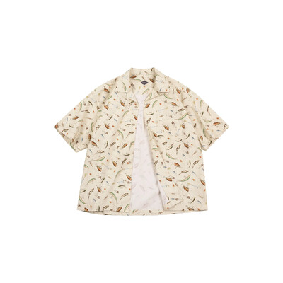 Maden Painted krekli ar īsām piedurknēm Kokvilnas Hawaii apdrukāts puspiedurkņu krekls vīriešiem un sievietēm Unisex vasaras brīvi ikdienas topi