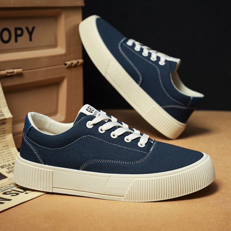 Vīriešu audekla kedas Trend slidu apavi Studentu platforma sporta apavi ar zemu augšdaļu Teniss vīriešu apavi Zapatillas Informales