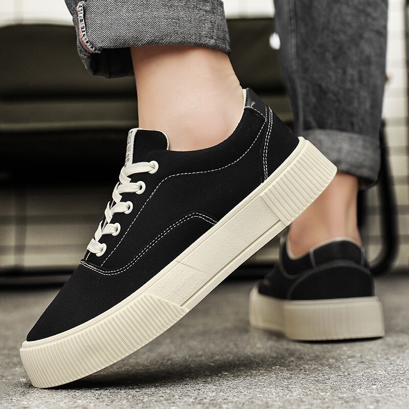 Vīriešu audekla kedas Trend slidu apavi Studentu platforma sporta apavi ar zemu augšdaļu Teniss vīriešu apavi Zapatillas Informales