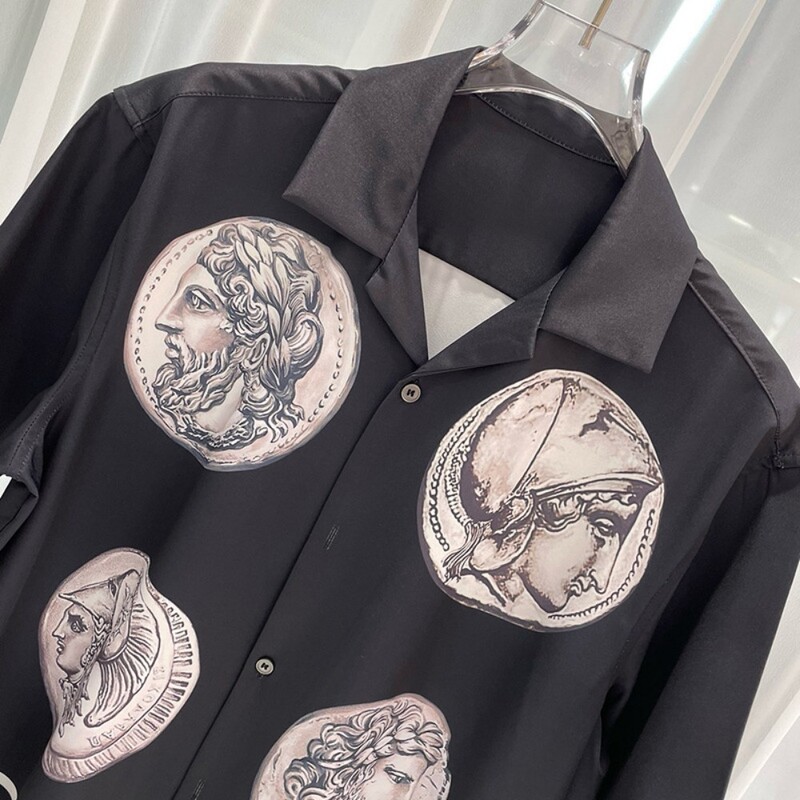 2024 m. pavasaris ir vasara Naujos mados mados kelionės jaunimui Populiarūs skaitmenine spauda vyriški marškiniai trumpomis rankovėmis