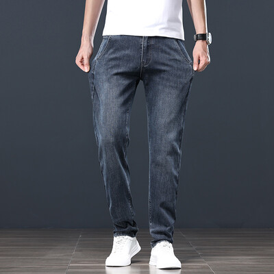 MINGYU brändi rõivad uued kevadsuvised puuvillased teksad Mehed õhukesed teksapüksid töö õues Korea püksid meeste suur suurus 28-40