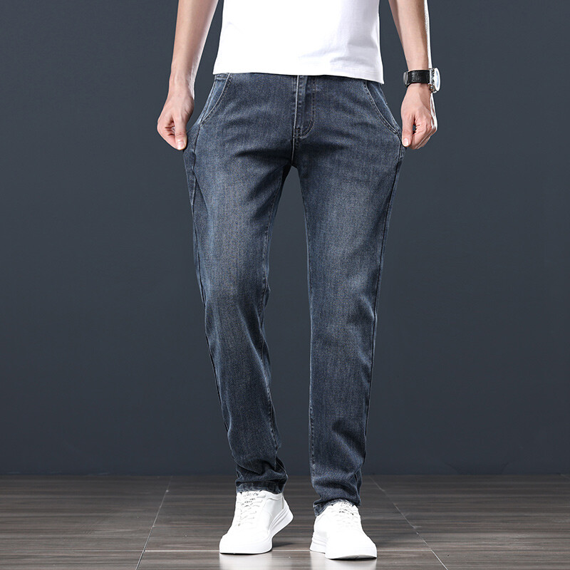 MINGYU brändi rõivad uued kevadsuvised puuvillased teksad Mehed õhukesed teksapüksid töö õues Korea püksid meeste suur suurus 28-40