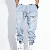 2023 m. nauji gatvės apranga Hip Hop Cargo Pants Vyriški džinsai Elastingi Harun Joggers Rudenį ir Pavasarį Vyriški Drabužiai