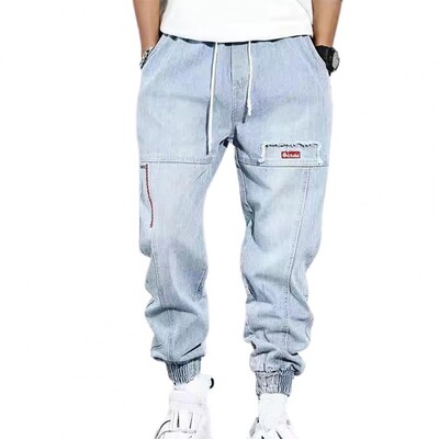 2023 m. nauji gatvės apranga Hip Hop Cargo Pants Vyriški džinsai Elastingi Harun Joggers Rudenį ir Pavasarį Vyriški Drabužiai