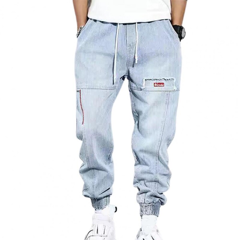 2023 m. nauji gatvės apranga Hip Hop Cargo Pants Vyriški džinsai Elastingi Harun Joggers Rudenį ir Pavasarį Vyriški Drabužiai