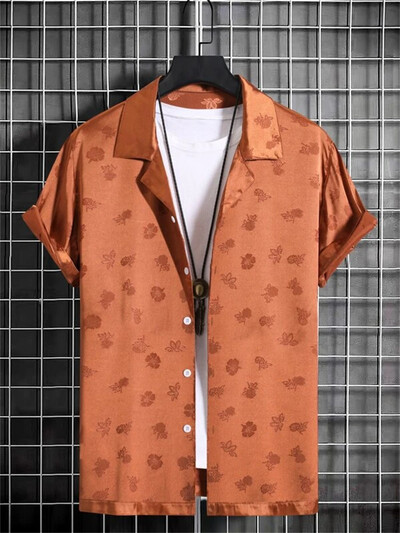 Vīriešu Abstract Art Kubas apkakles krekli Havaju brīvi elpojoši pludmales apģērbi Vīriešu āra ielas modes krekls vasaras vīriešu tops